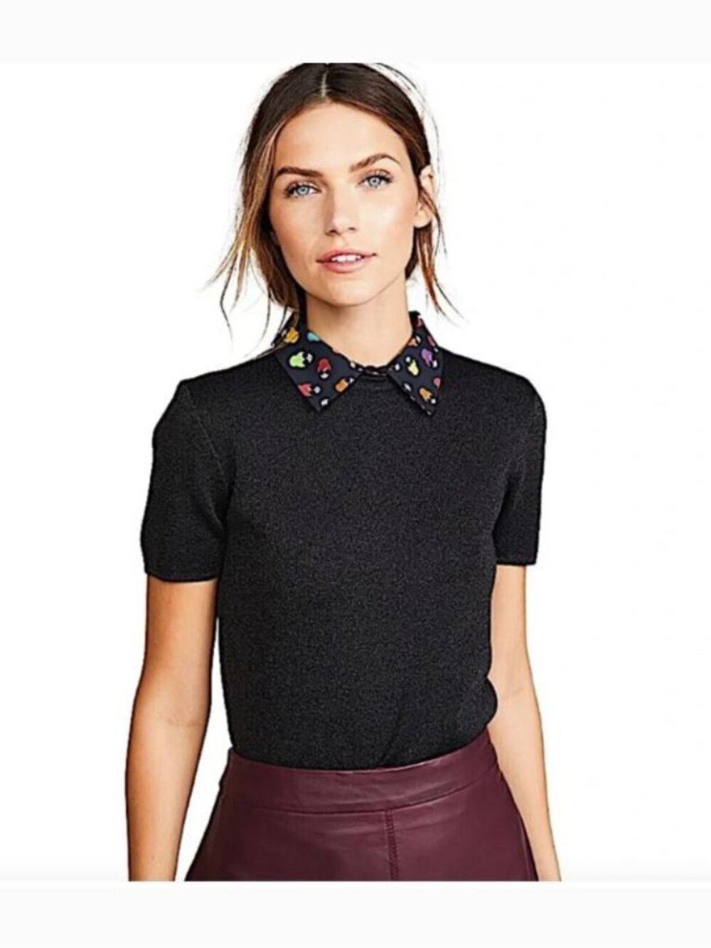 Alice + Olivia Aster Collared Sweater Size S